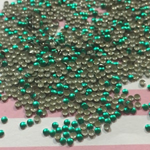 1000pcs 2mm Metallic Green Round Nailheads Studs|Iron On Studs Stud|Hot Fix Nail Heads|Heat Set Nail Studs|Nail Art|Embellishment DIY v100