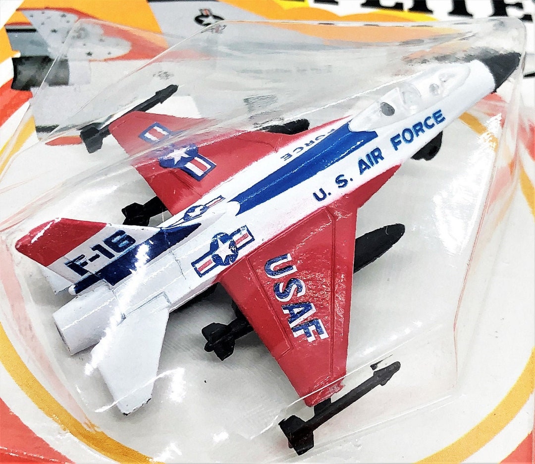 Vintage USAF F16 FALCON Fighter JET Diecast Metal Airplane Etsy