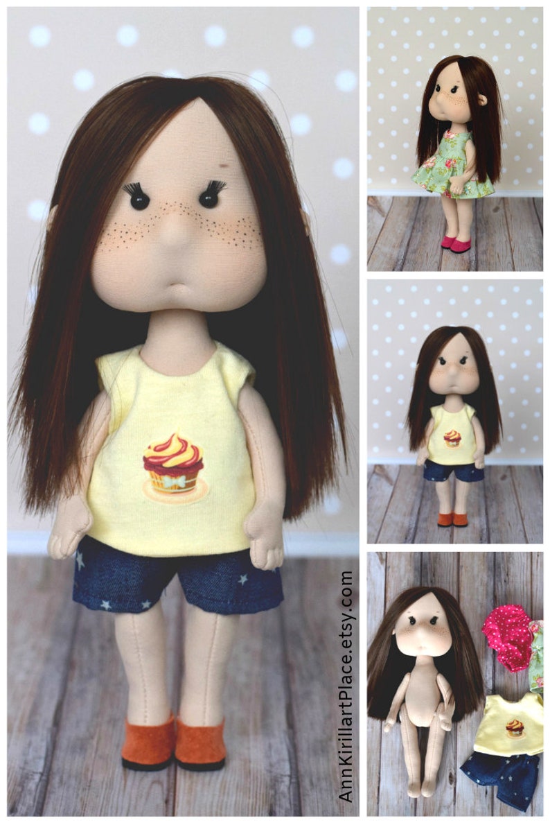 Interior Decor Doll with Removable Cloth 2 Cloth Sets are | Etsy