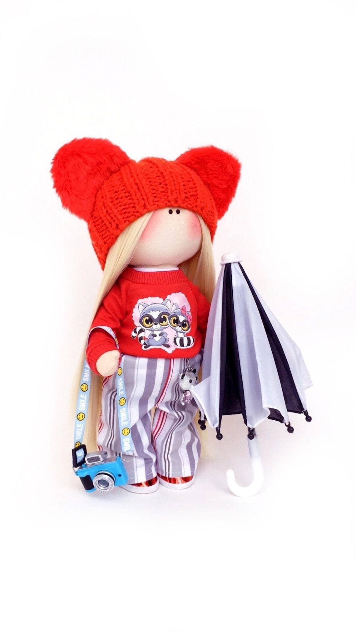 Umbrella Doll Cloth Art Doll Interior Rag Doll Tilda Doll Etsy