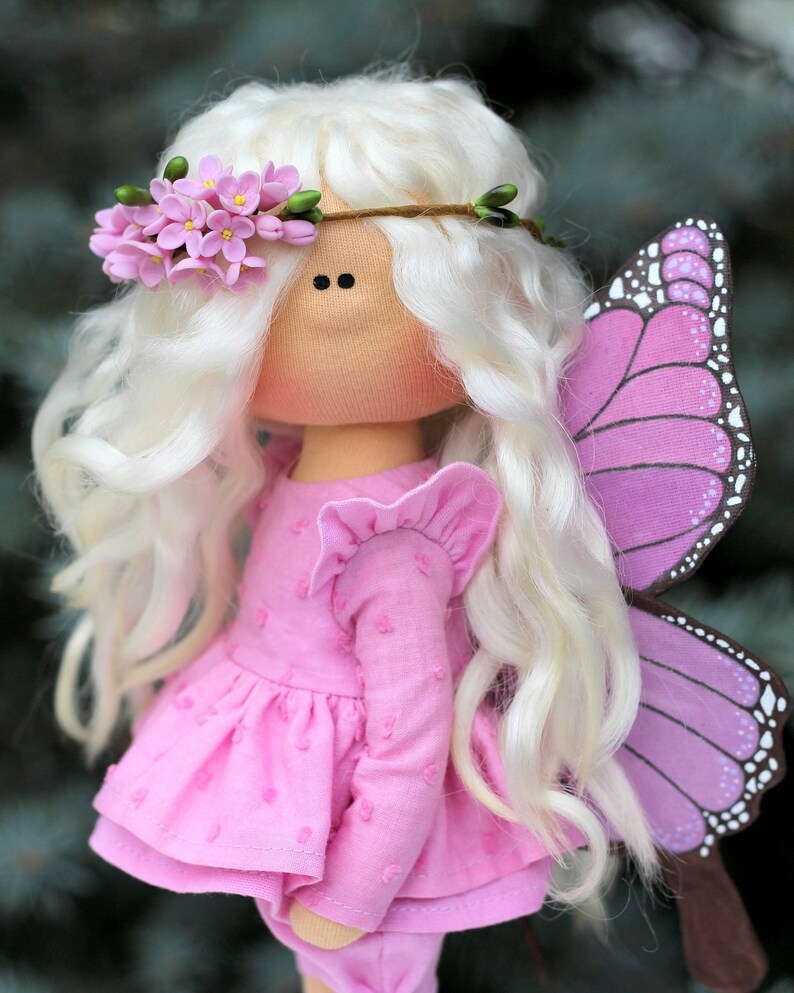 Butterfly Doll Handmade Unique Interior Doll Nursery Etsy
