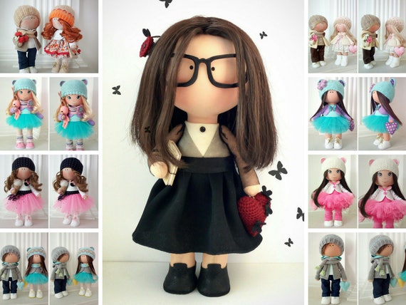 soft doll with glasses