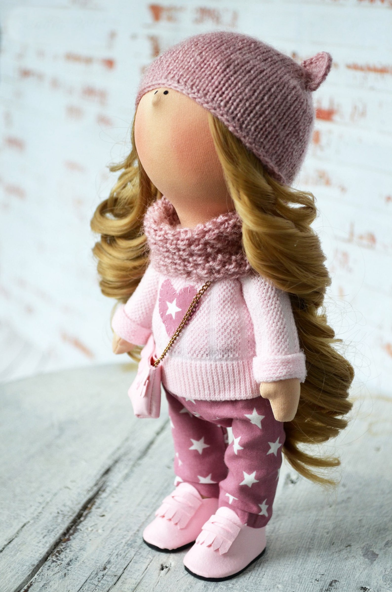 School doll Teen doll Handmade doll Fabric doll Tilda doll Etsy