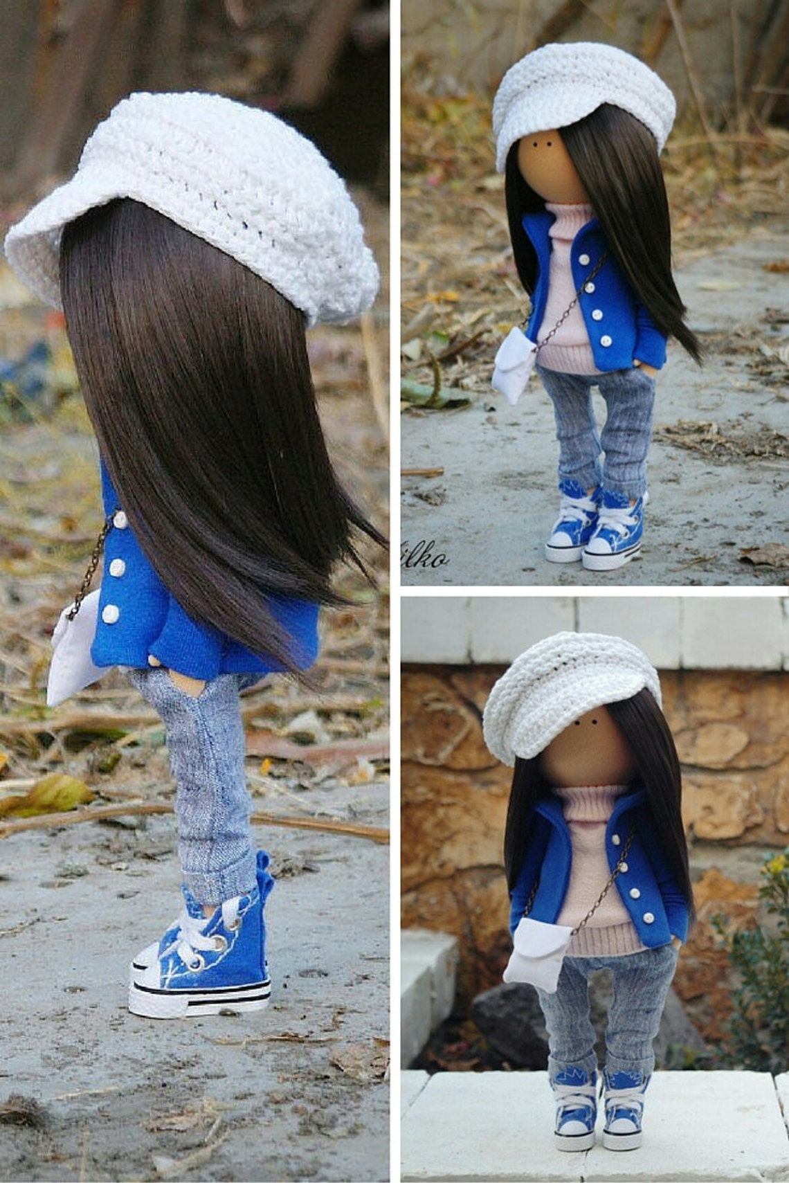 Handmade Doll Teenager Doll Jeans Doll Rag Doll Cloth Doll Etsy