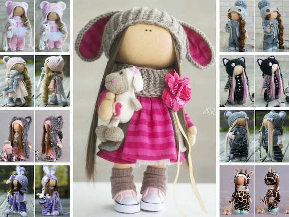 Decorative Cloth Tilda Doll 11 Inch Home Decor Handmade Soft Toy Collectible Dolls