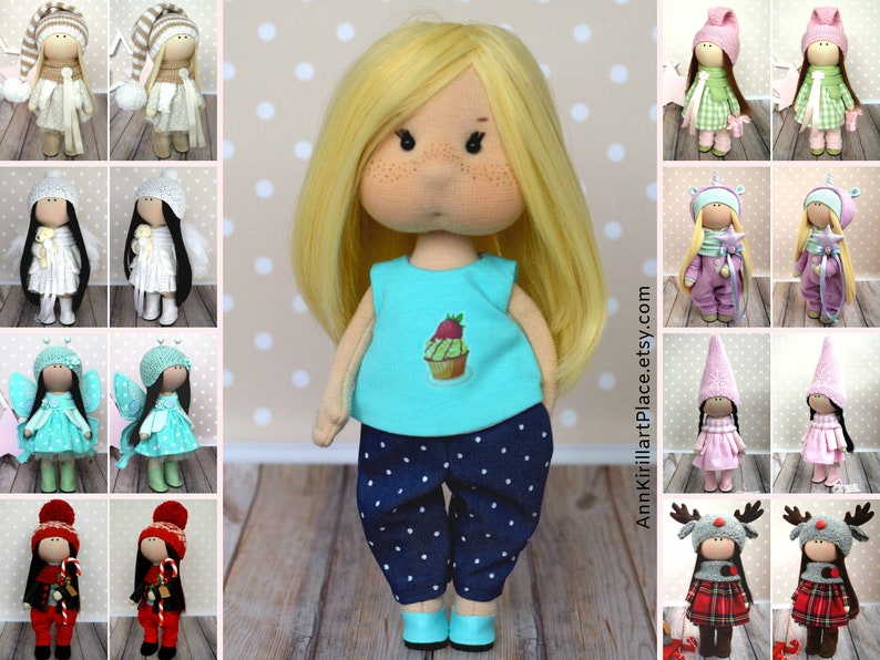 Removable Cloth Doll Handmade 2 Cloth Sets are included | Etsy