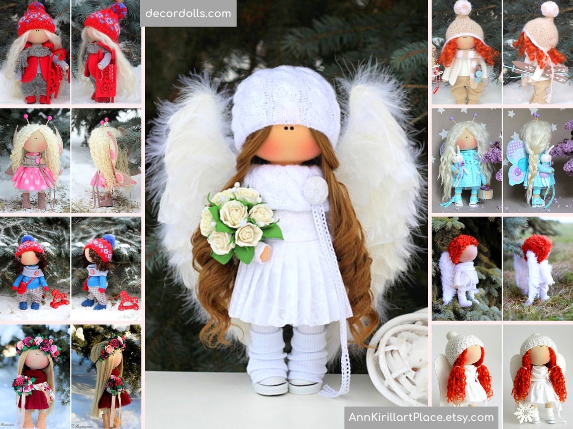 Angel Doll Handmade Christmas Doll Winter Decoration Doll  Etsy