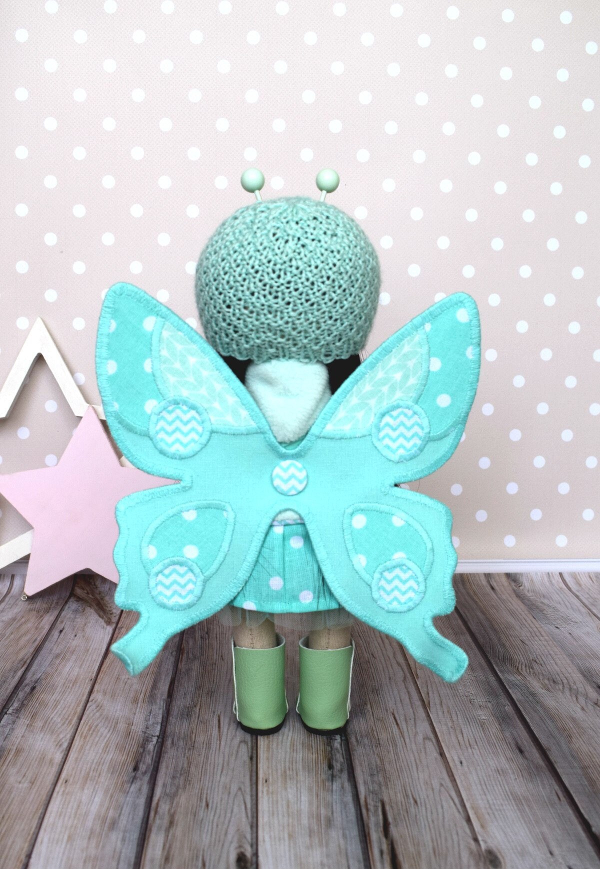 Butterfly Doll Rag Doll Cloth Doll Fabric Doll Textile Doll | Etsy