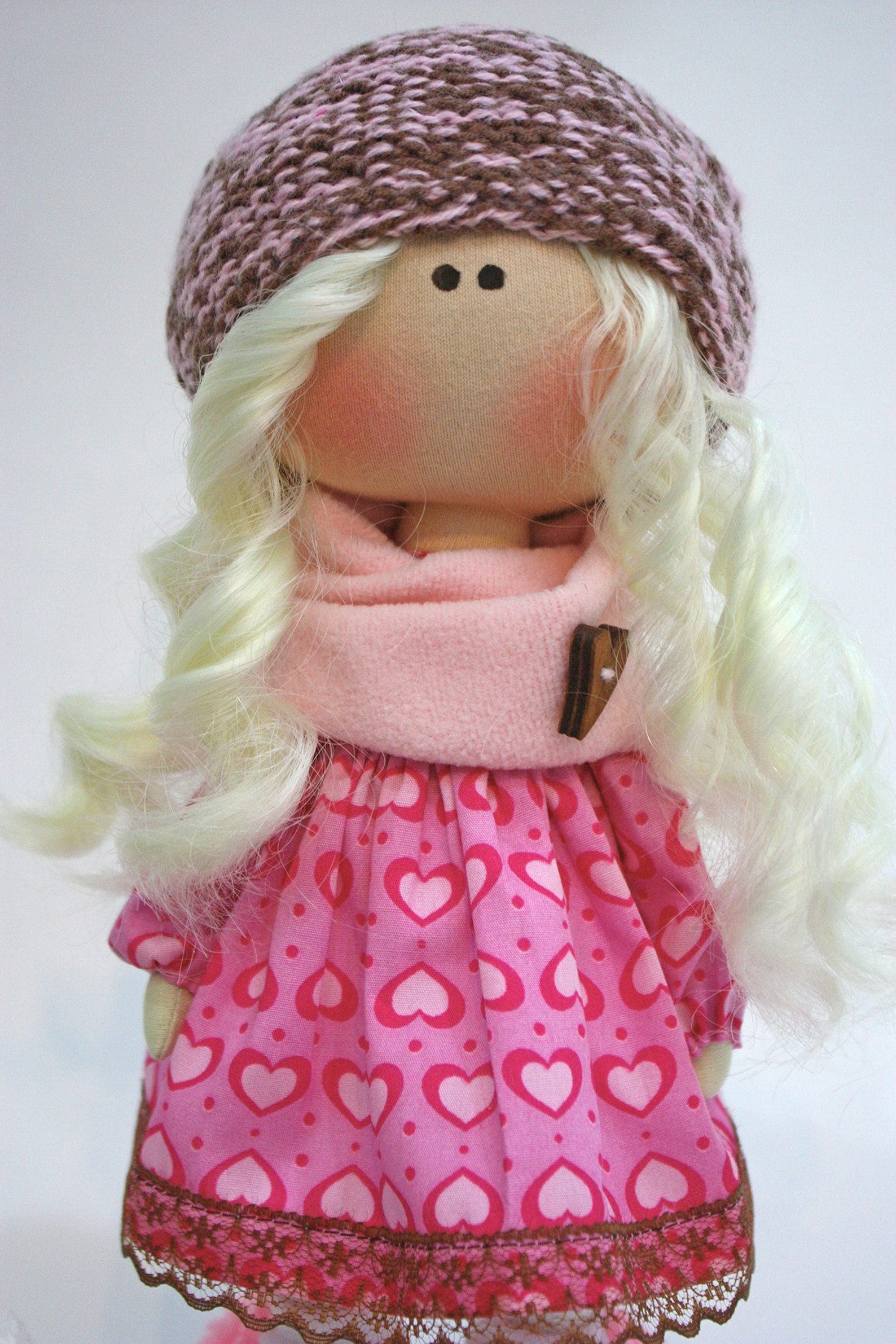 Handmade Doll Decor Doll Fabric Doll Nursery Doll Rag Doll Etsy