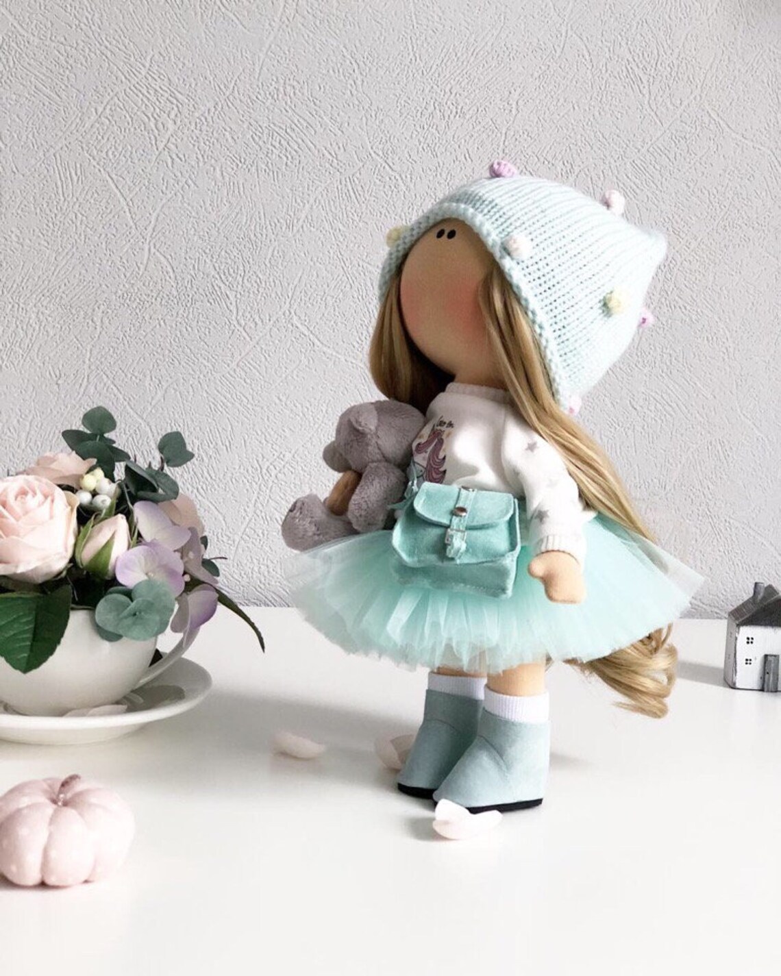 Fabric Doll Tilda Doll Nursery Doll Puppen Interior Doll Etsy