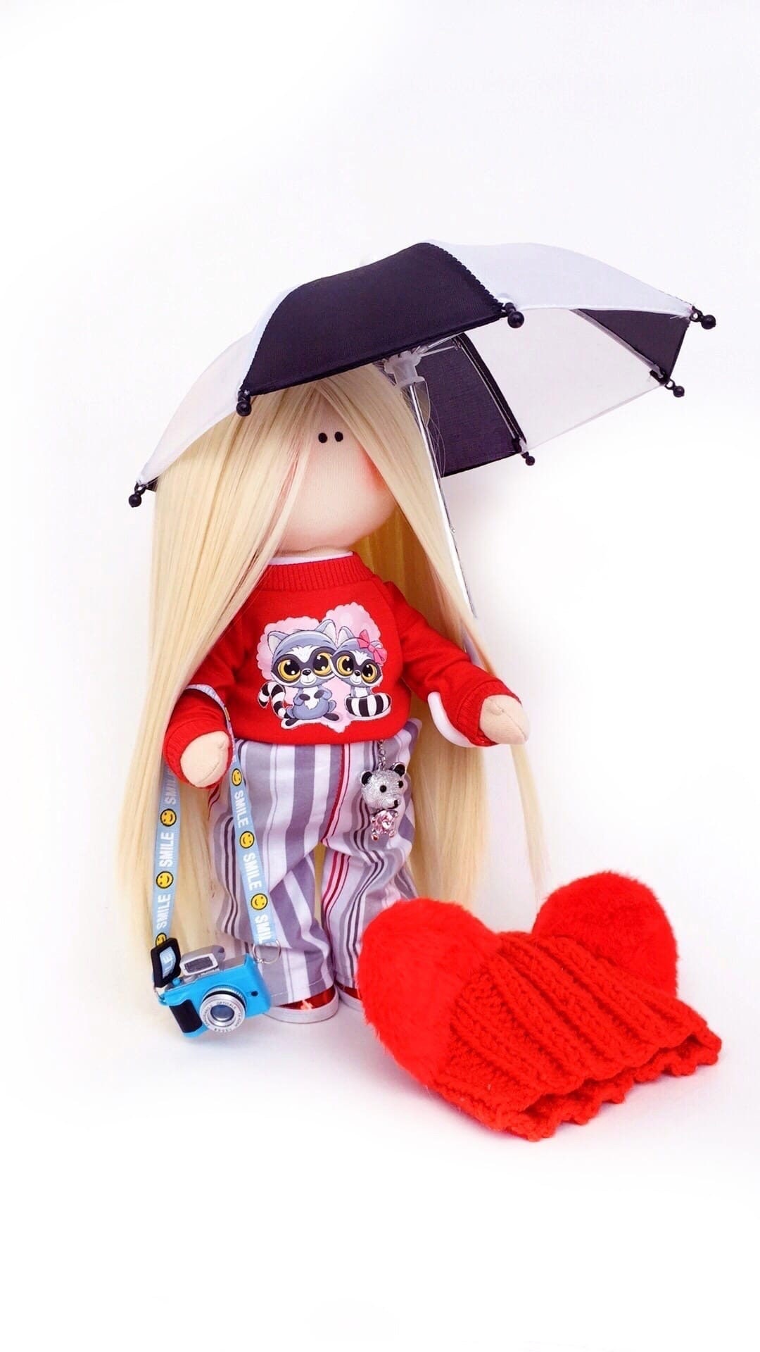 Umbrella Doll Cloth Art Doll Interior Rag Doll Tilda Doll Etsy