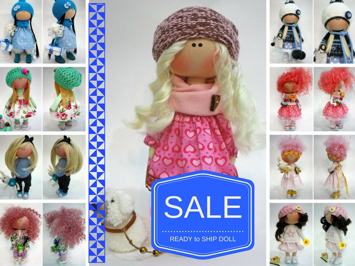 Handmade Doll Decor Doll Fabric Doll Nursery Doll Rag Doll Etsy