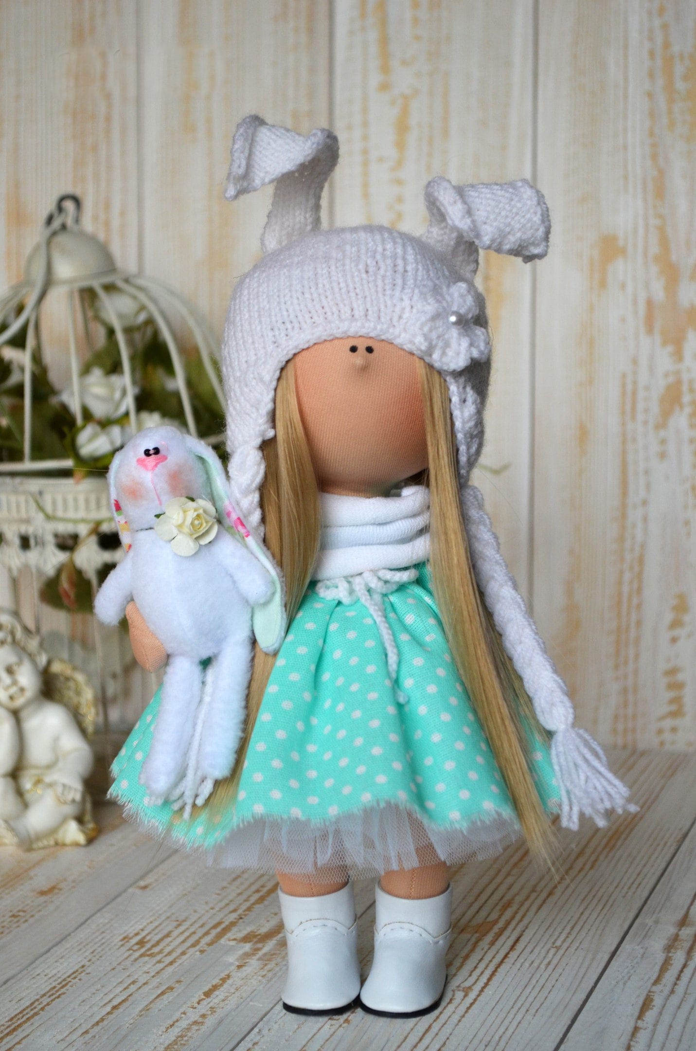 Art Cloth Doll Tilda Baby Doll Handmade Love Doll Decor Soft Etsy