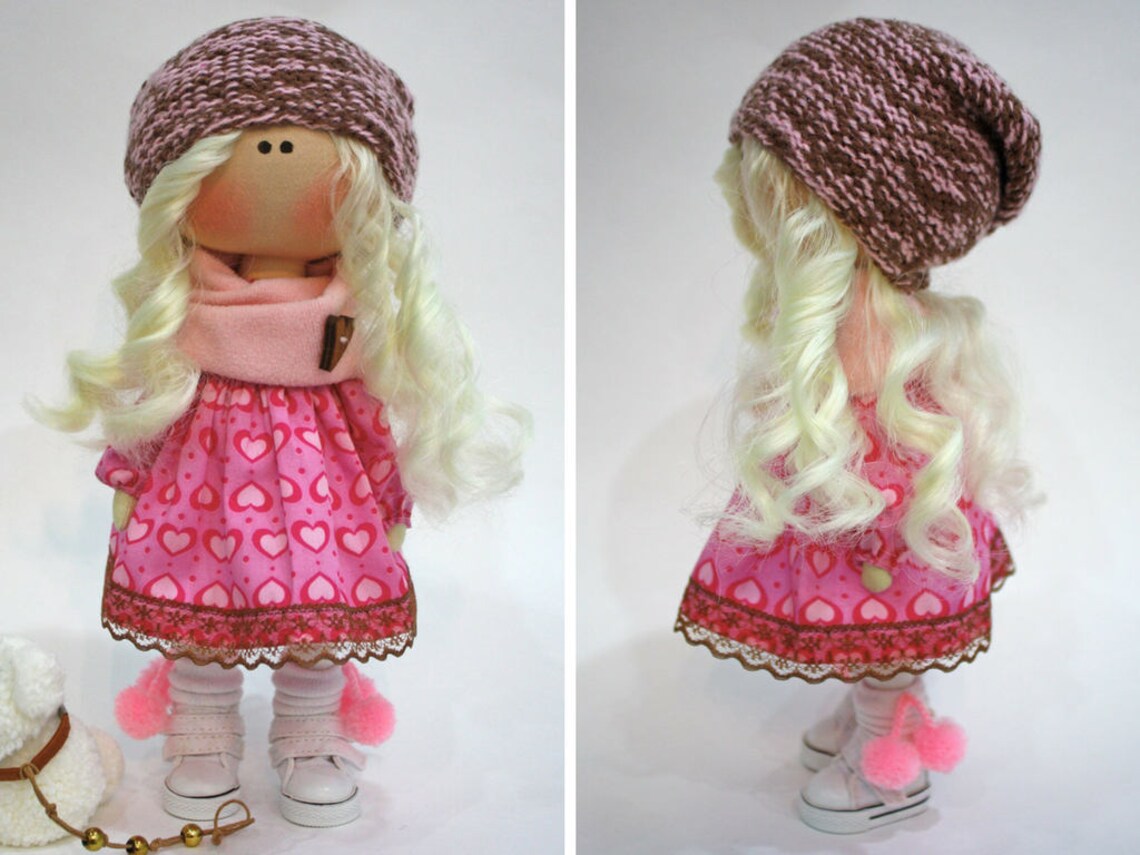 Handmade Doll Decor Doll Fabric Doll Nursery Doll Rag Doll Etsy