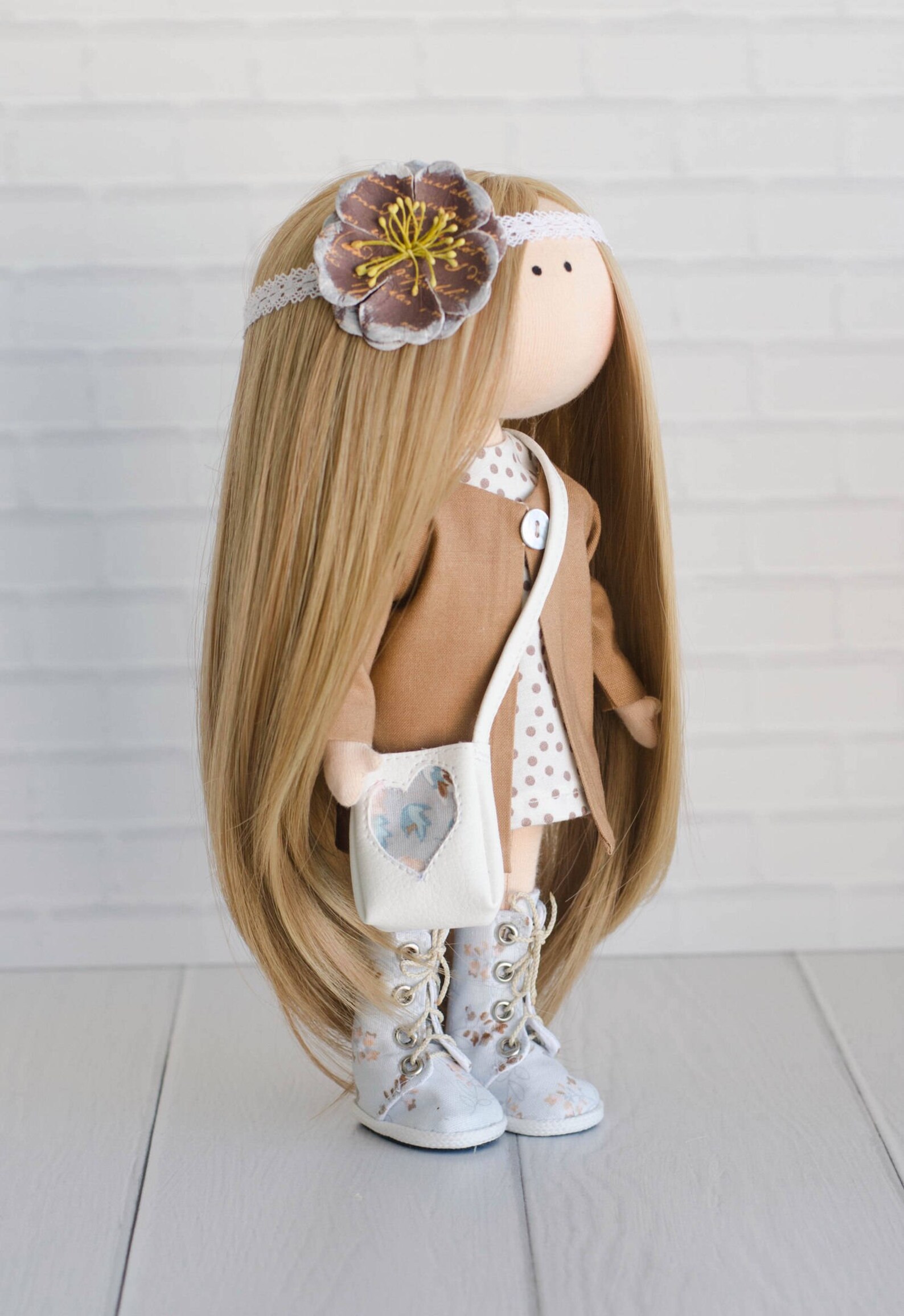 Art Cloth Doll Fabric Doll Muñecas Rag Doll Bambole di stoffa Etsy