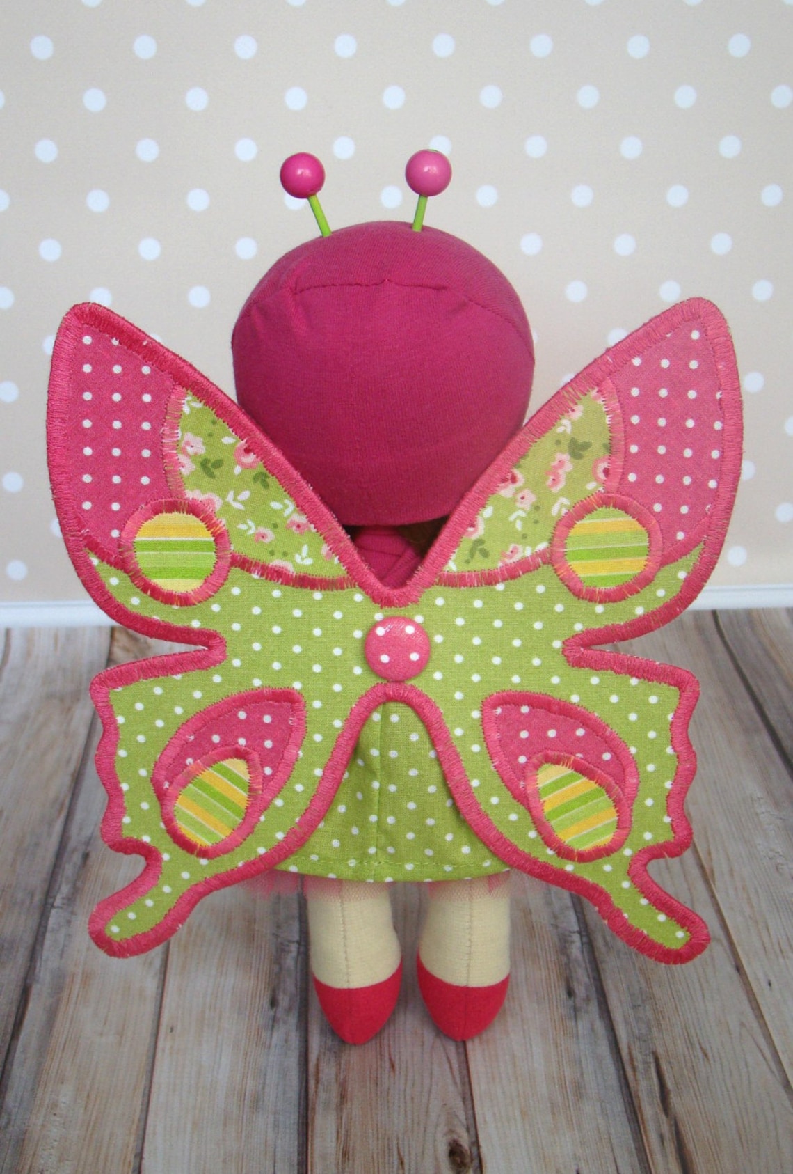 Handmade Doll Butterfly Doll Muñecas Art Doll Fabric Doll Rag | Etsy