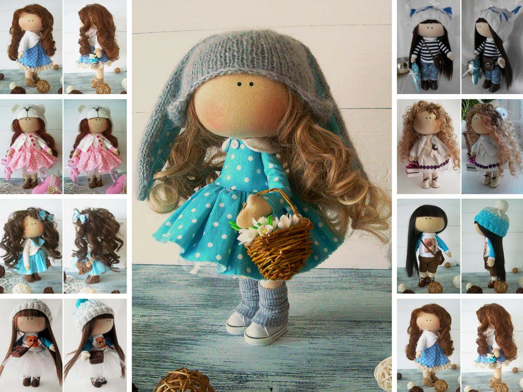 Fabric doll Cloth doll Muñecas Baby doll Interior doll Textile Etsy