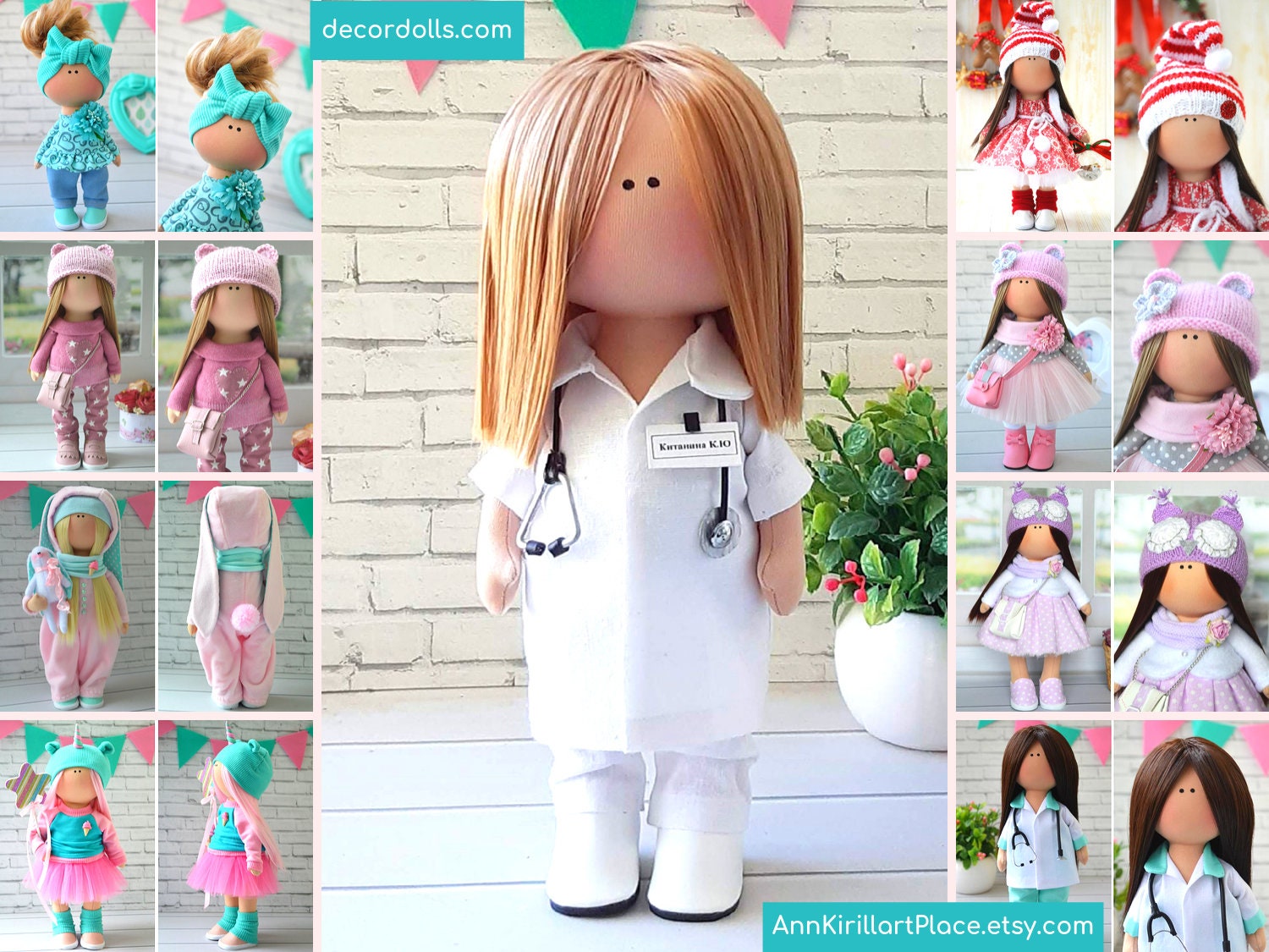 Nurse Doll by Photo Medical Worker Doll Doctor Doll Etsy