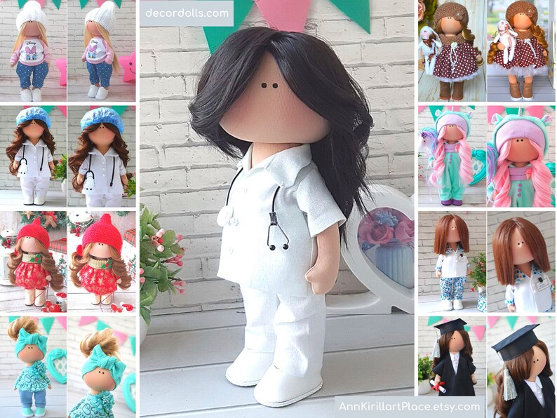 Nurse Doll by Photo Medical Worker Doll Doctor Doll Etsy
