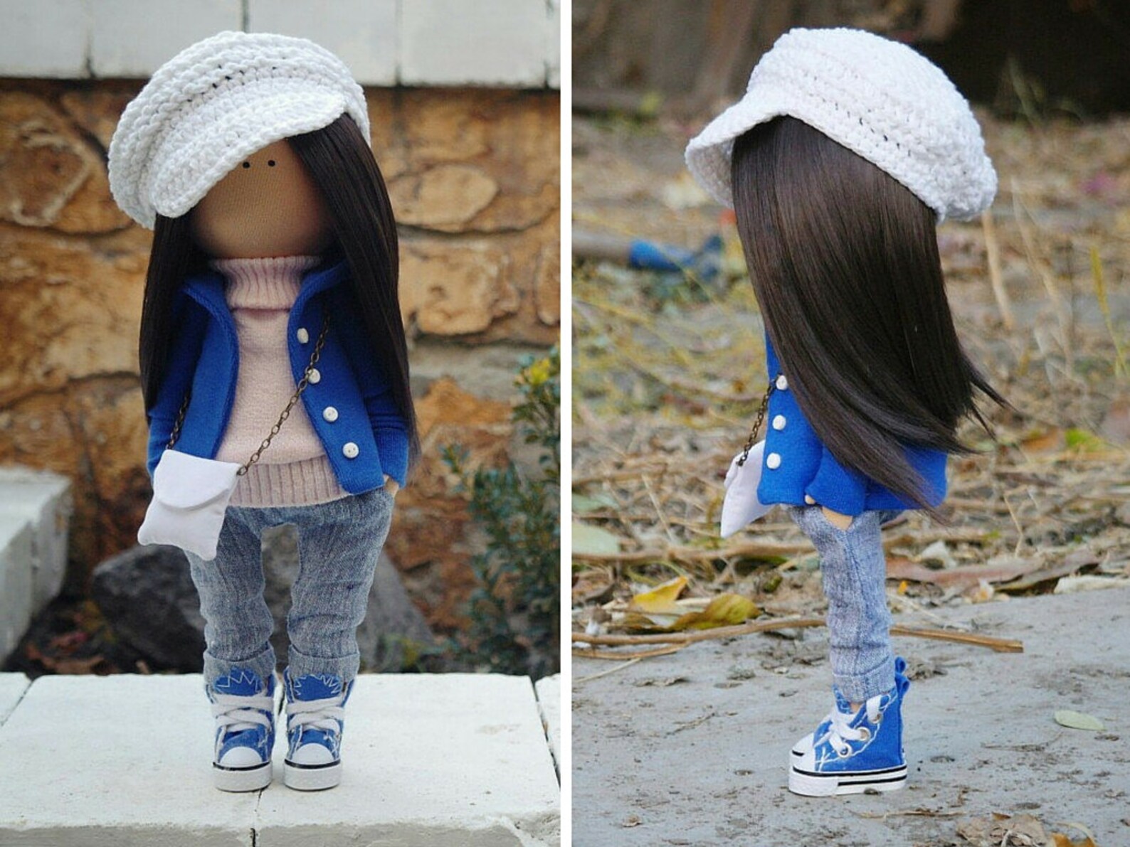 Handmade Doll Teenager Doll Jeans Doll Rag Doll Cloth Doll Etsy