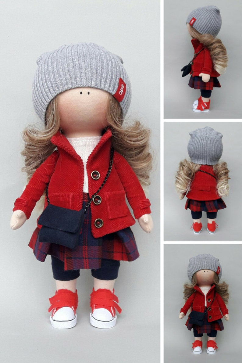 Cloth Doll Fabric Doll Tilda Doll Rag Doll Textile Doll Etsy
