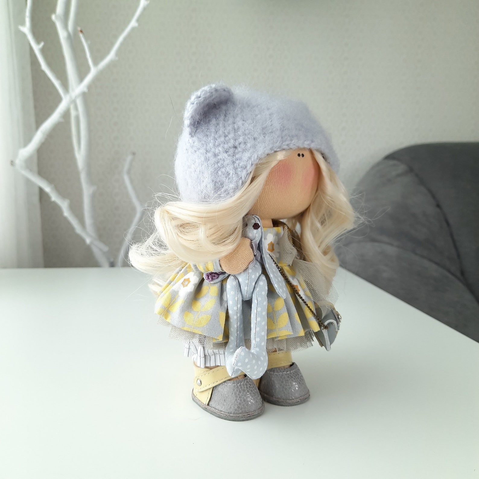 Cloth Doll Fabric Doll Interior Doll Handmade Doll Textile Etsy