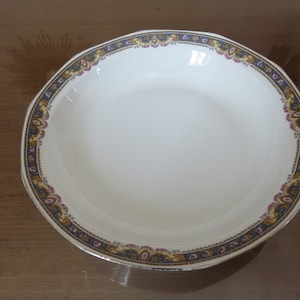 Large deep dish, JEAN BOYER, Limoges porcelain, France 1920 20&#39;s old vintage French porcelain