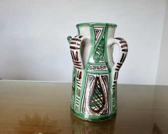 イタリア「セラミックパオリ」の水差し （底にＩＴＡＬＹ　６２９／３5のサイン） イタリア「セラミックパオリ」の水差し （底にITALY629