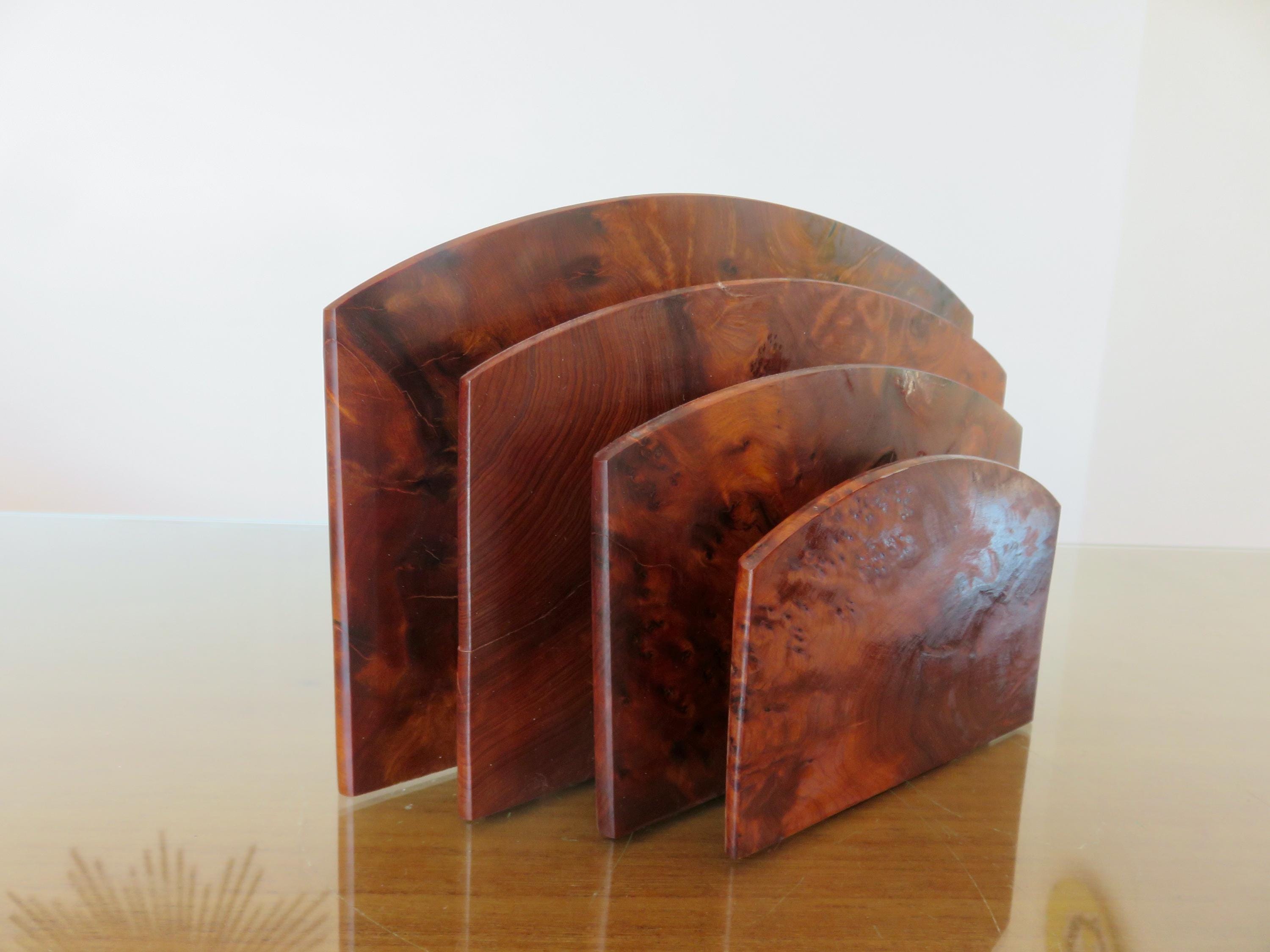 Grande Pyramide Décorative En Loupe D'orme – 70 Cm, 600g, Style Roche Bobois, Contemporain