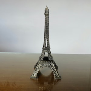 Eiffel Tower metal souvenir from PARIS France 1960 1970 60's 70's mid century old vintage French Eiffel tower remember Paris