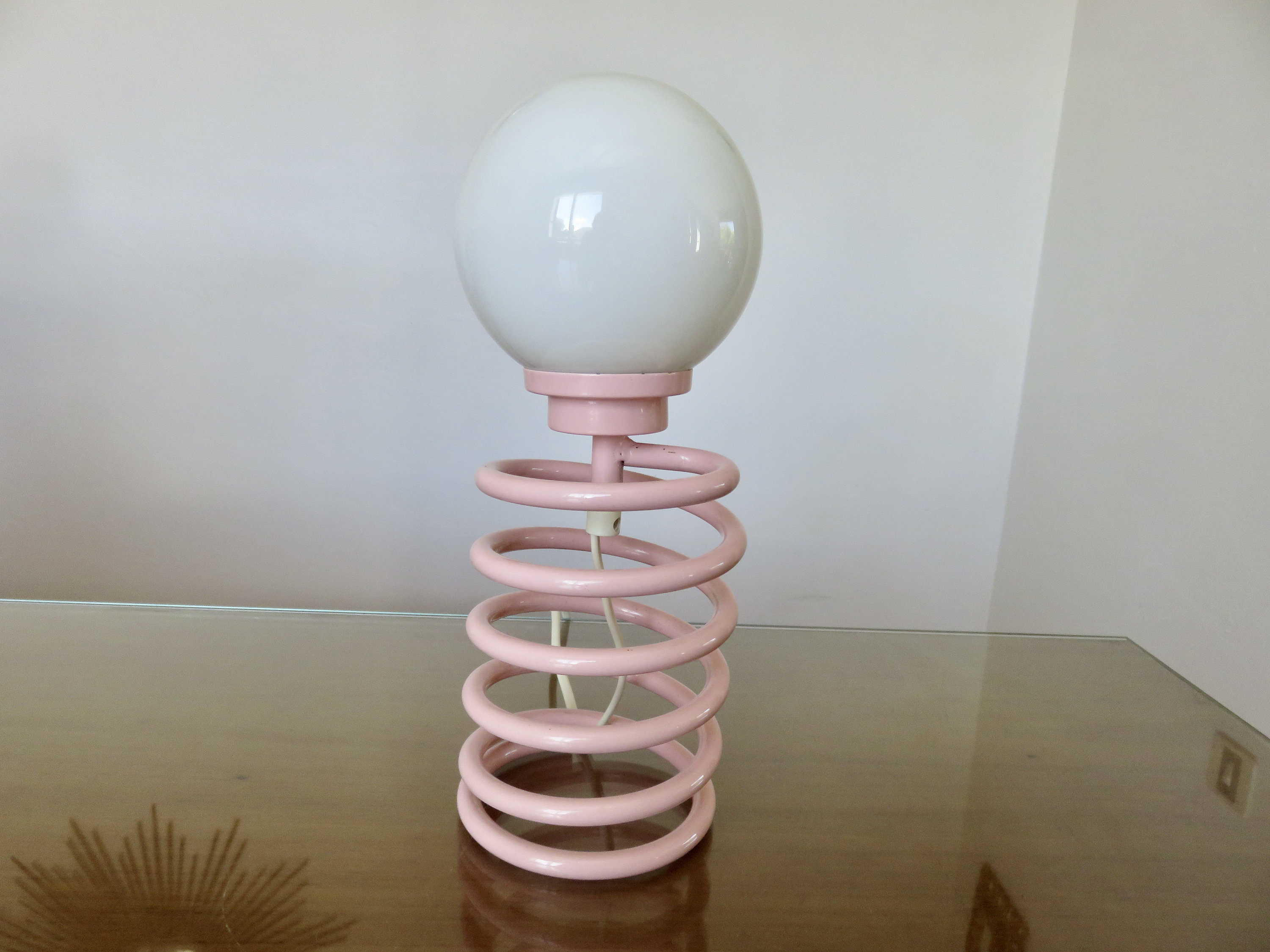 Lampe (Ressort) Ingo Maurer - Modèle Grand Format Années 70, Métal, Design