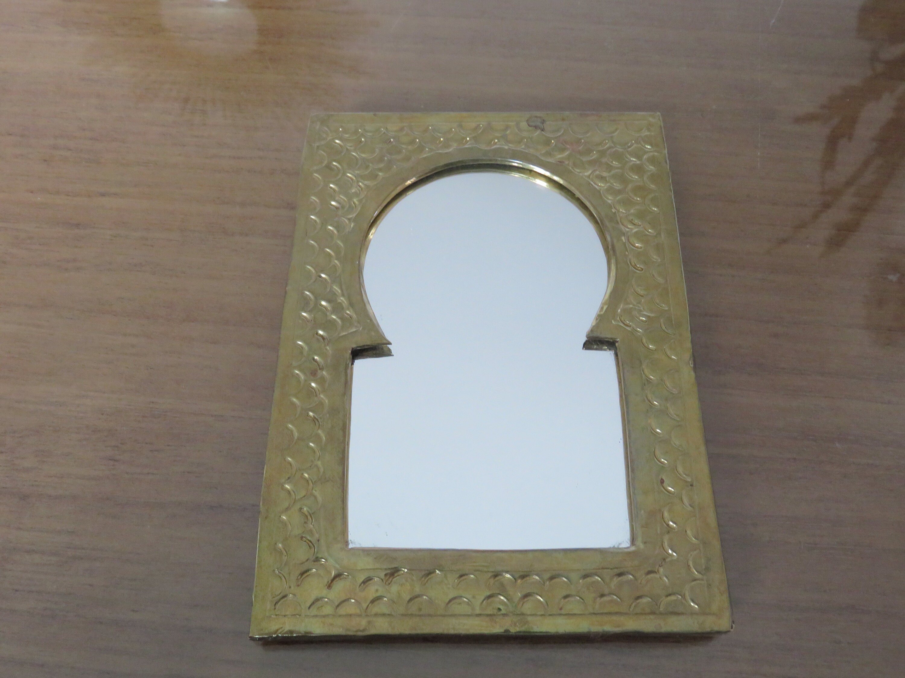 Miroir Mural, Oriental, Marocain, Ethnique, en Forme d'ogive Mid Century 1960 1970 60's 70's Vintage