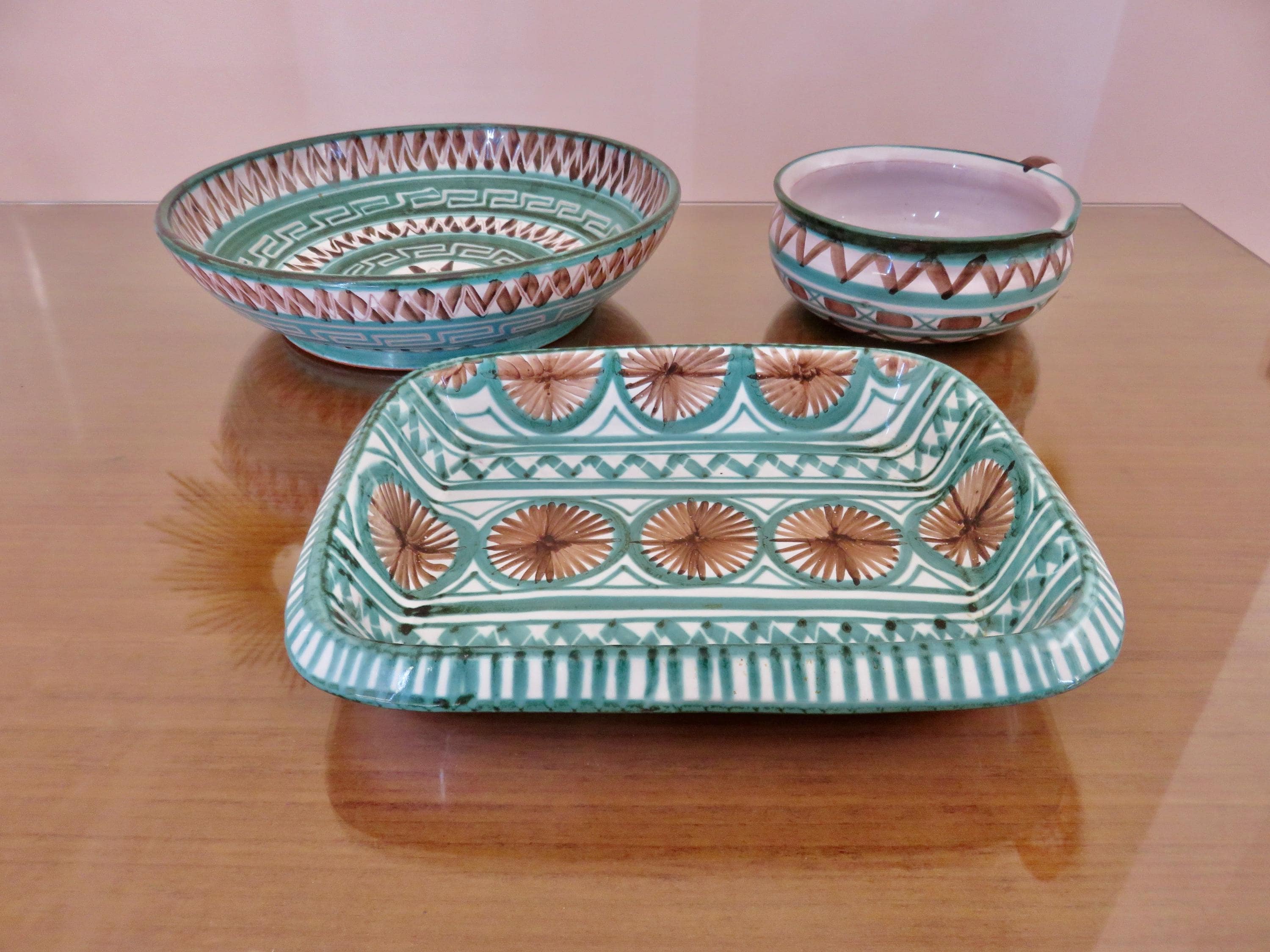 ROBERT PICAULT, Glazed Ceramic Skillet, Signed Mid Century 1950