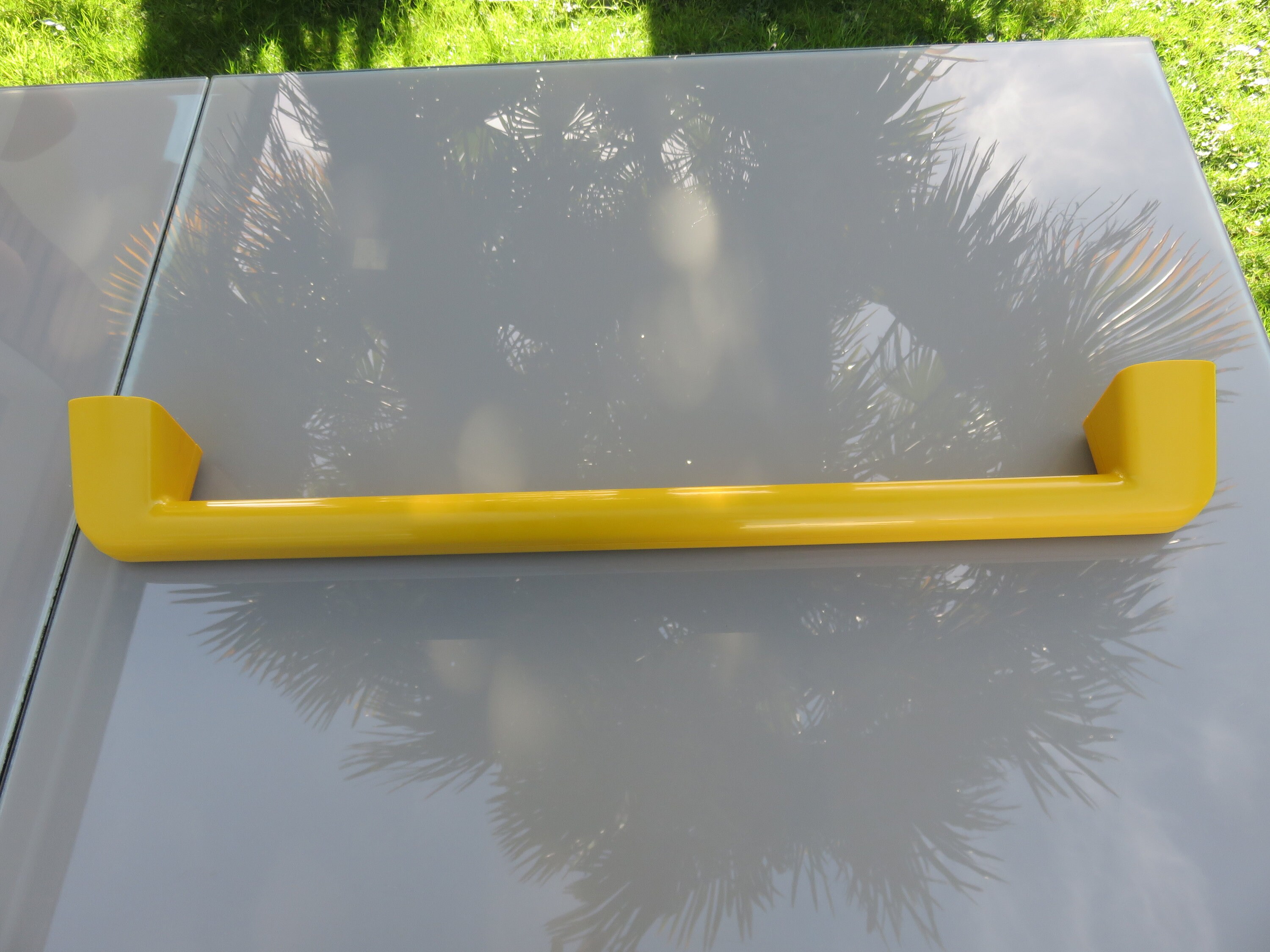 Porte Serviette, en Plastique Jaune, Makio Hasuike By Gedy Italy 1970 70's Vintage Yellow Plastic To