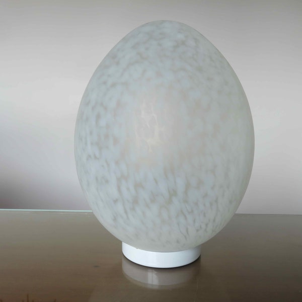 Lampe " OEUF " DOMEC, verrerie de VIANNE typique 1970 70's vintage glass egg lamp