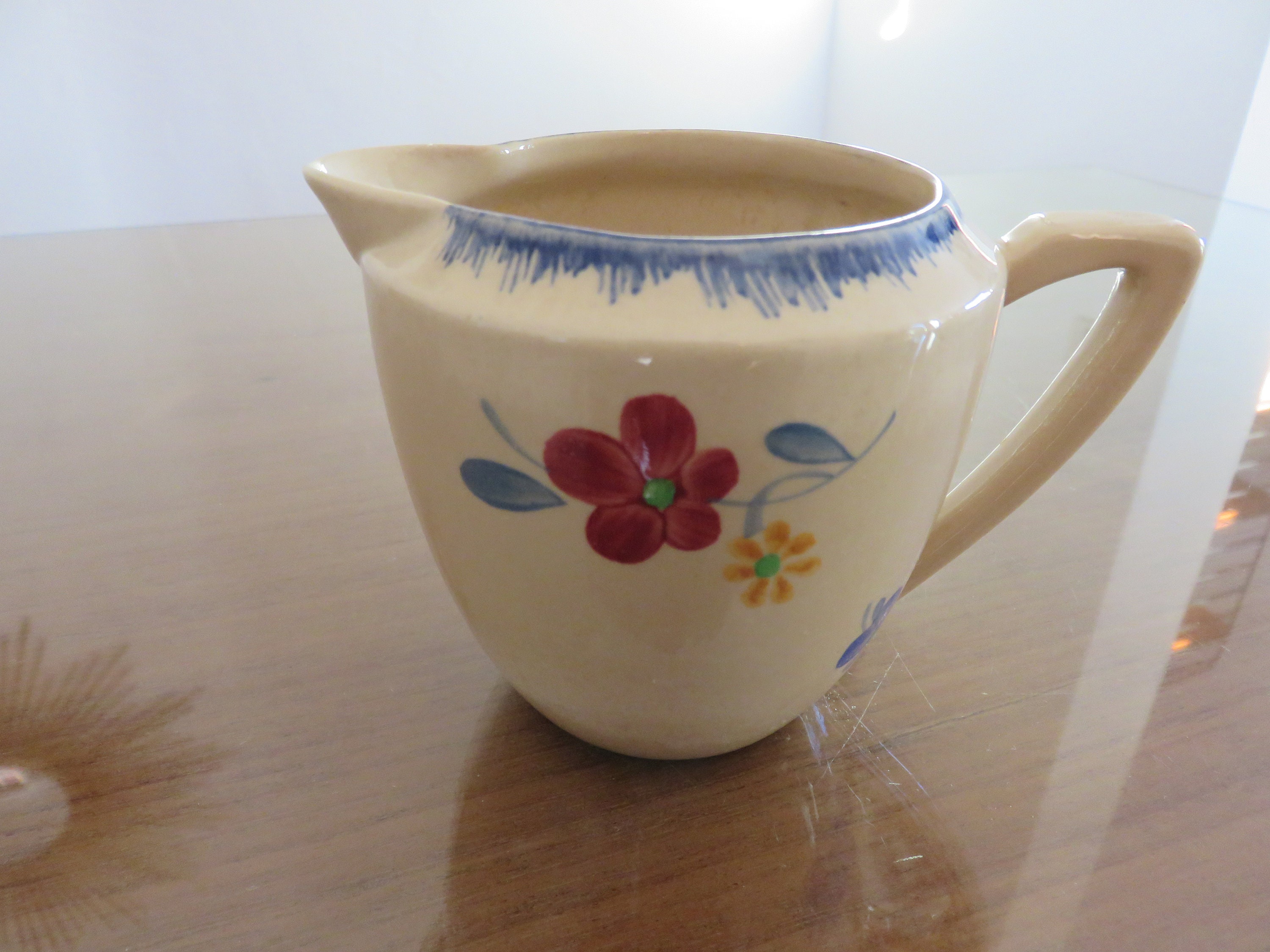 Pot à Lait Mary Lou Digoin Sarreguemines France, Art Deco, Mid Century 1930 1940 30's 40's French Vi