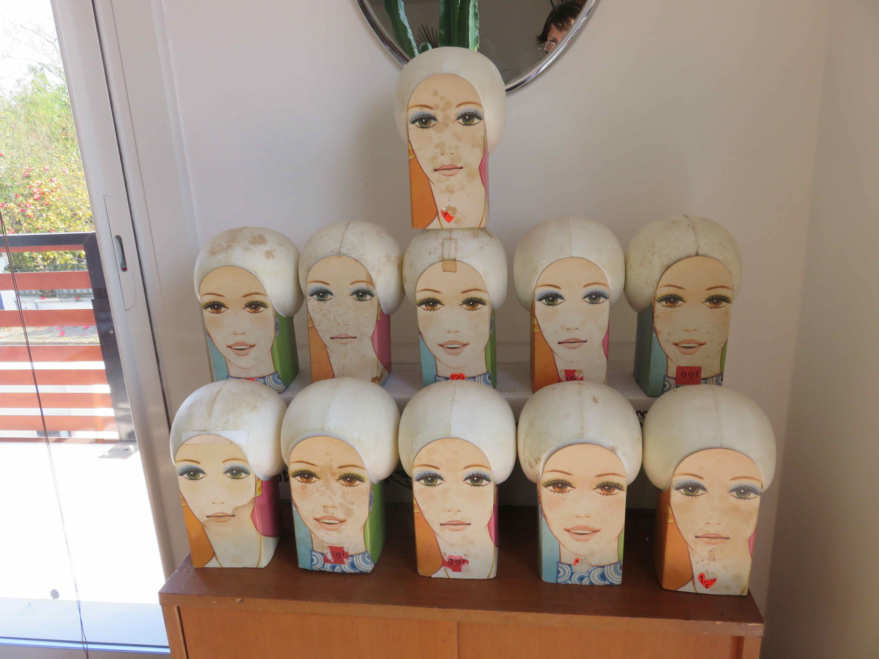 Hand Made Mannequin Head Rattan Wig Stand hat Display Stand Wig Head Stand  Rattan Mannequin Head Wicker Mannequin 