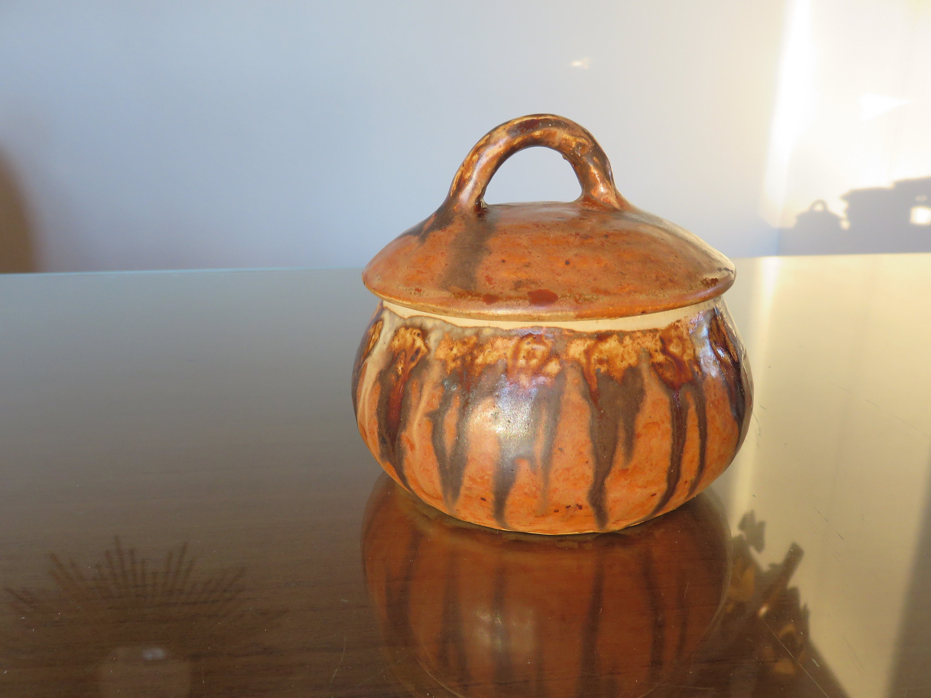 Boite en Grès Émaillé Joseph Talbot France 1940 1950 40's 50's Mid Century Old Vintage French Sandst