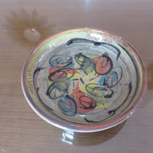 Empty pocket, bowl, ceramic, signed 1970 1980 70&#39;s 80&#39;s old vintage empty pocket, dish ceramic