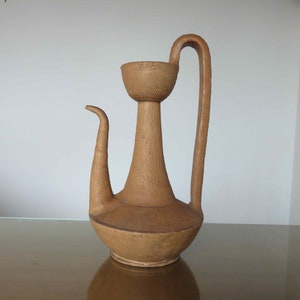 Großer Terrakotta-Krug 1920 20er 1930 30er Jahre alter französischer Vintage-Terrakrug