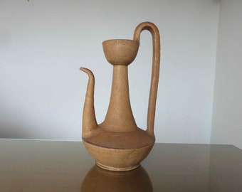 Large terracotta pitcher 1920 20's 1930 30's old vintage French terracotta jug