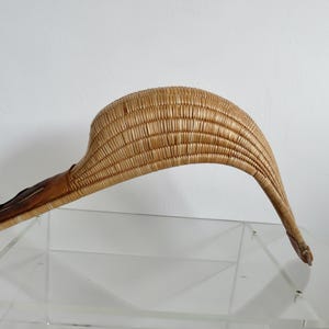 Antique chistera, large glove, 64 cm, Basque Pelota, Basque Country, Jai Alai, sport, Cesta Punta, with leather glove and wicker rattan scoop