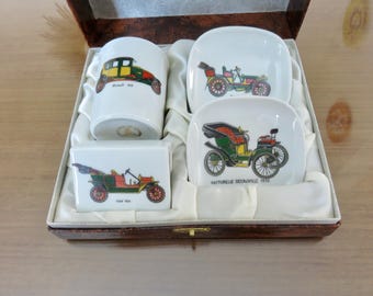 喫煙者の必需品箱、リモージュ AB 磁器、タコット模様、1950 年代中期