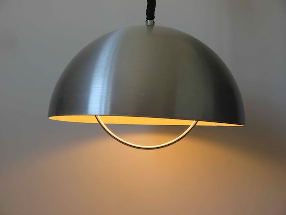 Imposing Scandinavian Suspension in Aluminum Half Sphere Shape