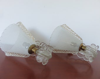 pair of "BAROVIER & TOSO" sconces in Murano glass year 1957 vintage sconces