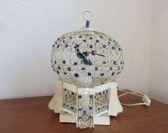 Tunisian "bird cage" lamp mid century 1950 1960 50's 60's deco vintage birdcage lamp