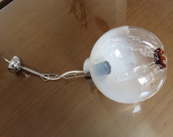lamp, suspension, MAZZEGA chandelier, MURANO glassware 1970 70's old vintage Italy pendant lamp, chandelier