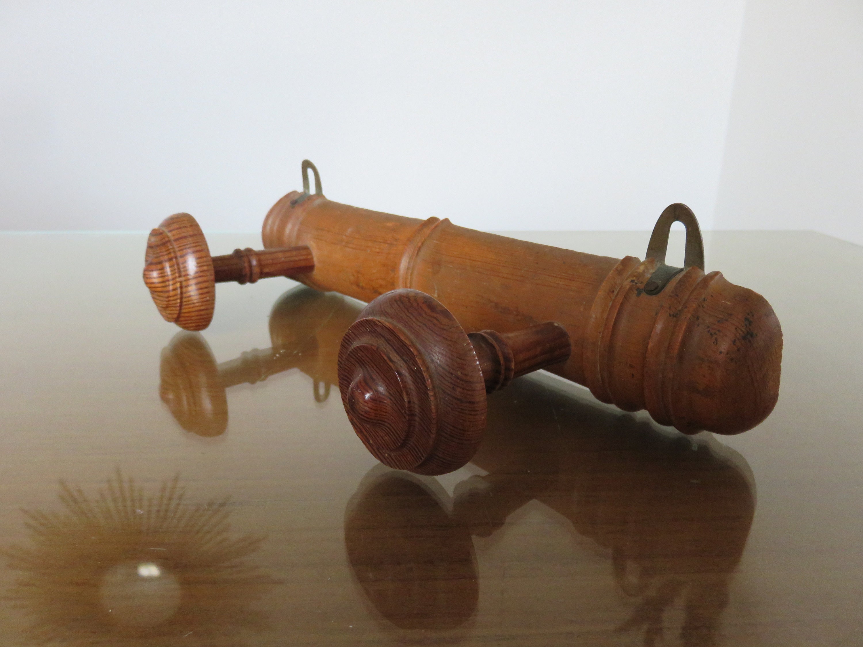 Porte Manteau Mural, en Bois Tourné, 2 Patères, Wabi Sabi, Art Deco 1930 1940 30's 40's Old Vintage