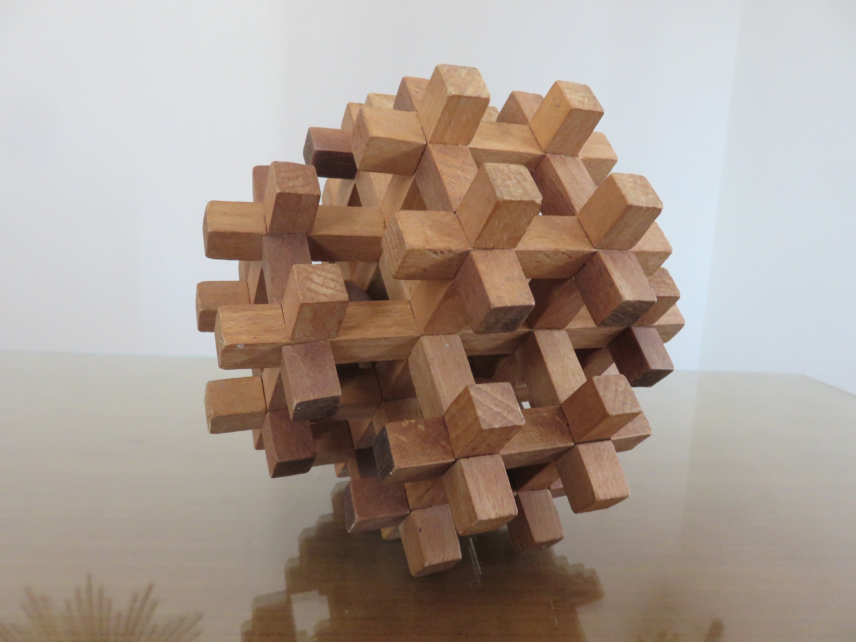 Casse Tête en Bois, Multiboules, Gadget Des Années 70 Old Vintage Wood Puzzle Game