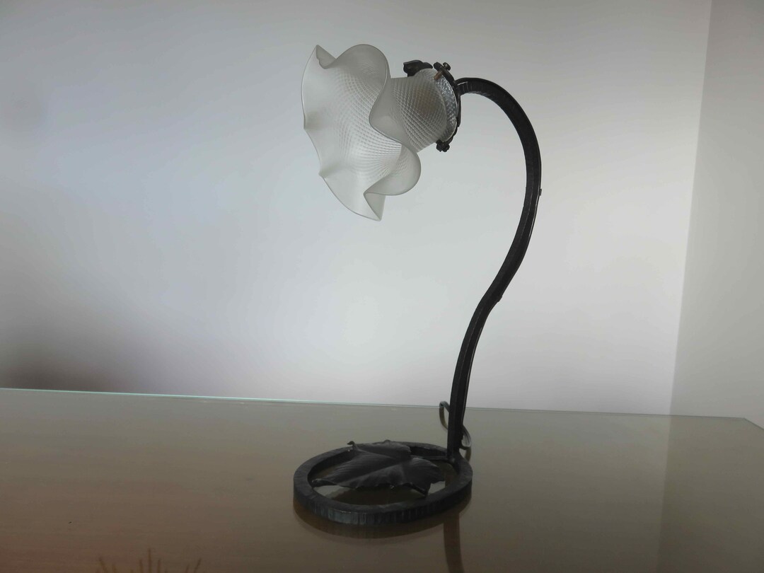 Pied de lampe en métal martelé gris - AUBRY GASPARD